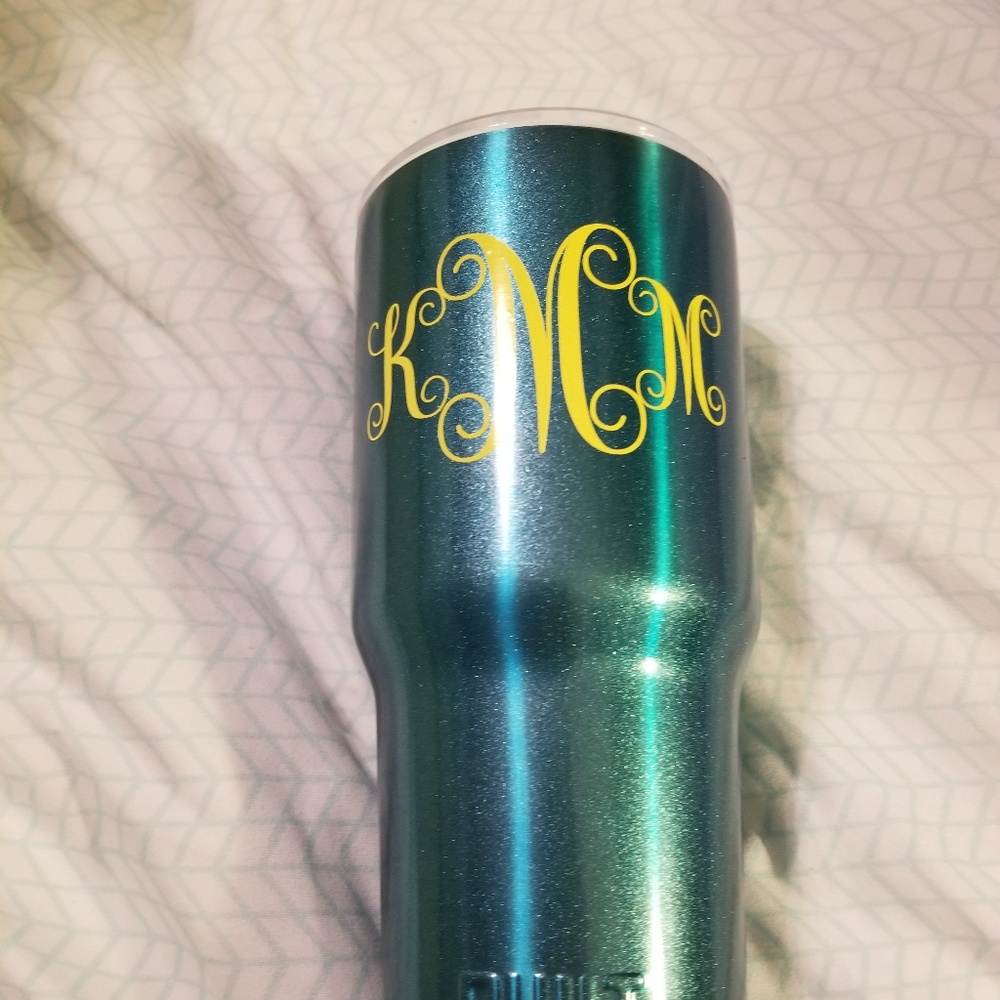 Made to order monogrammed cups.